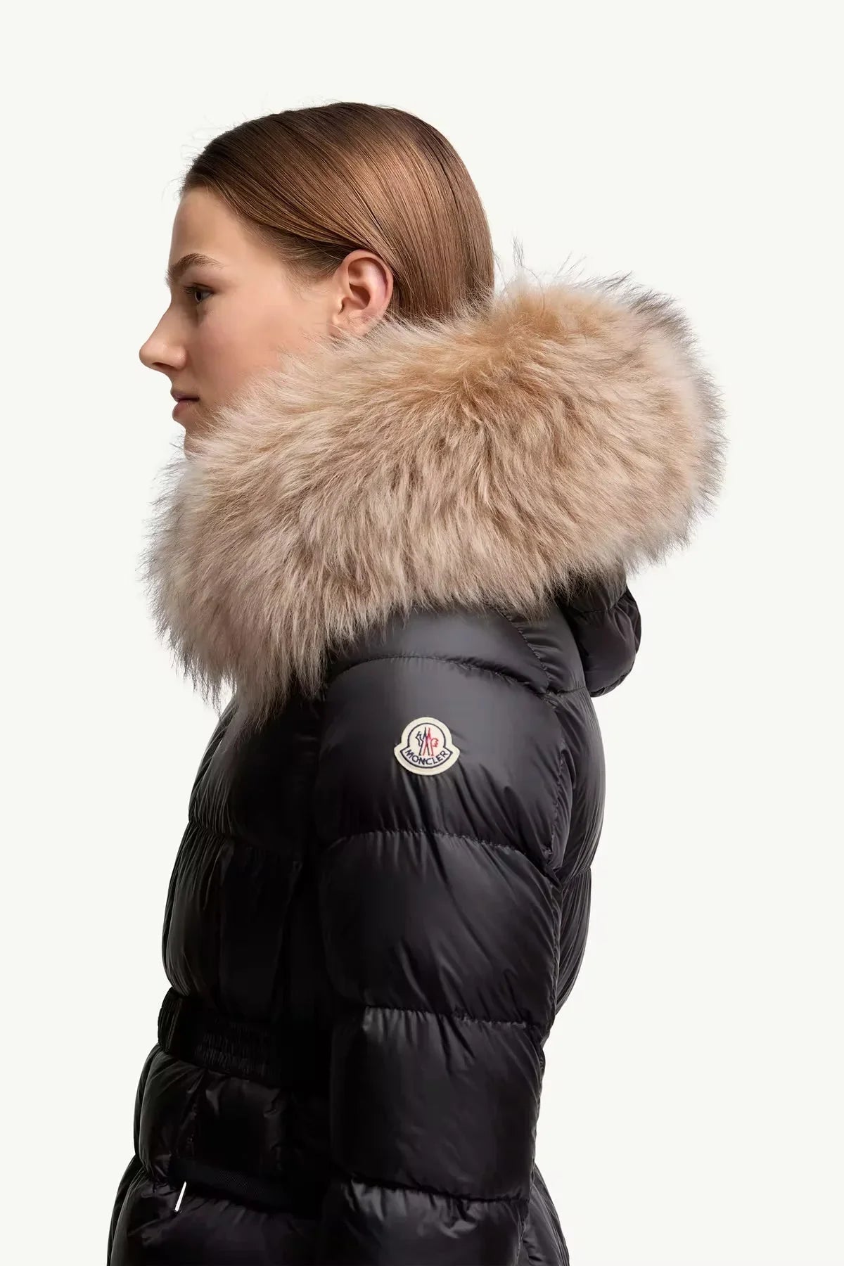 Doudoune courte à capuche bordée de shearling Boed