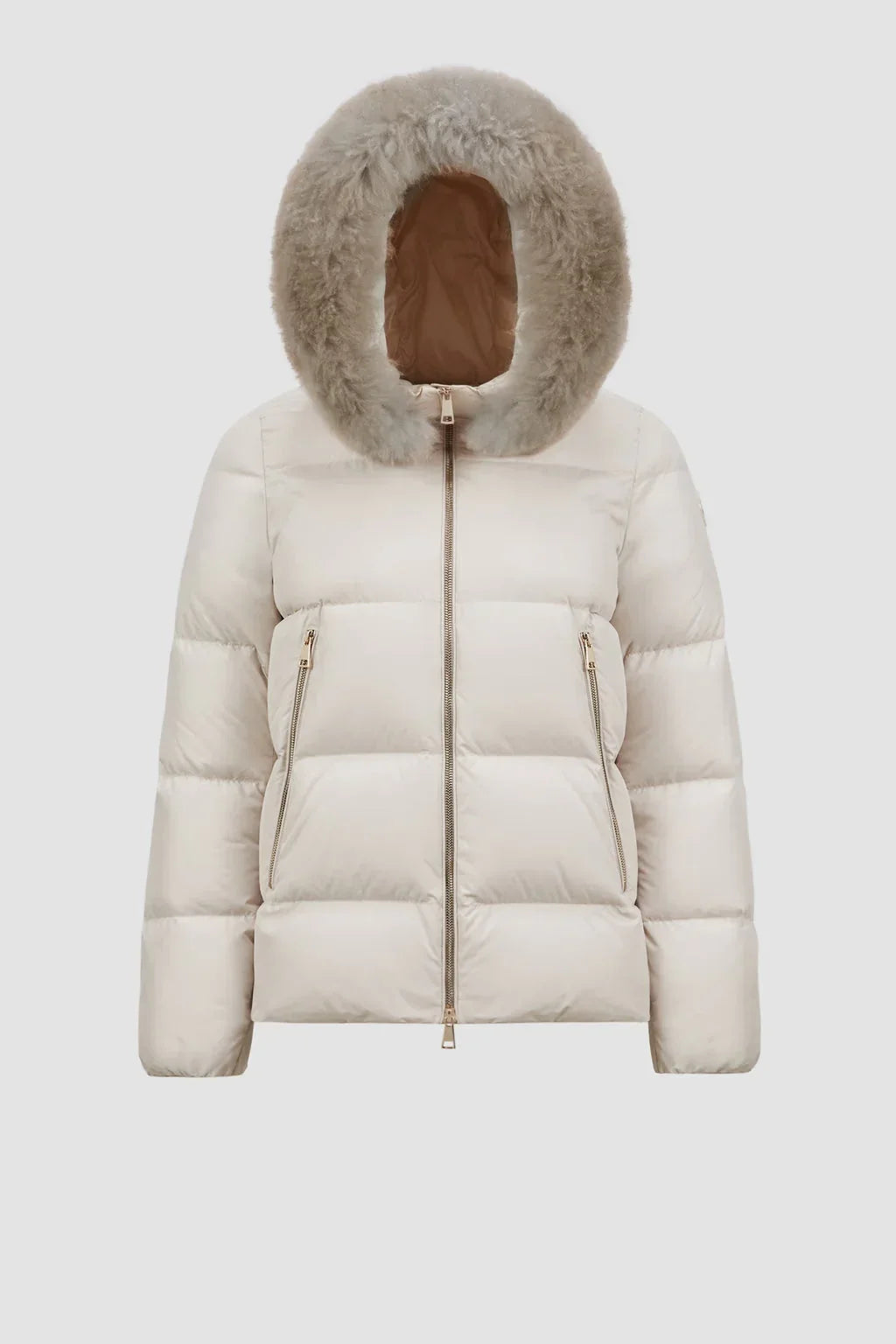 Doudoune courte à capuche Laichefur Moncler Blanc