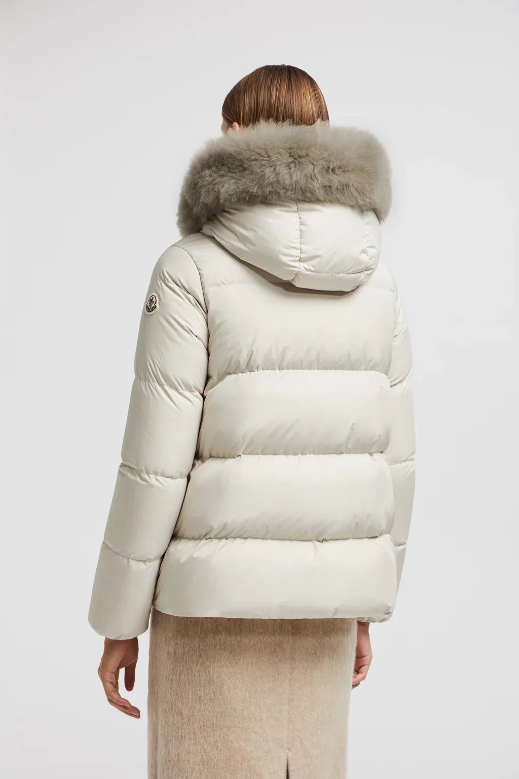 Doudoune courte à capuche Laichefur Moncler Blanc