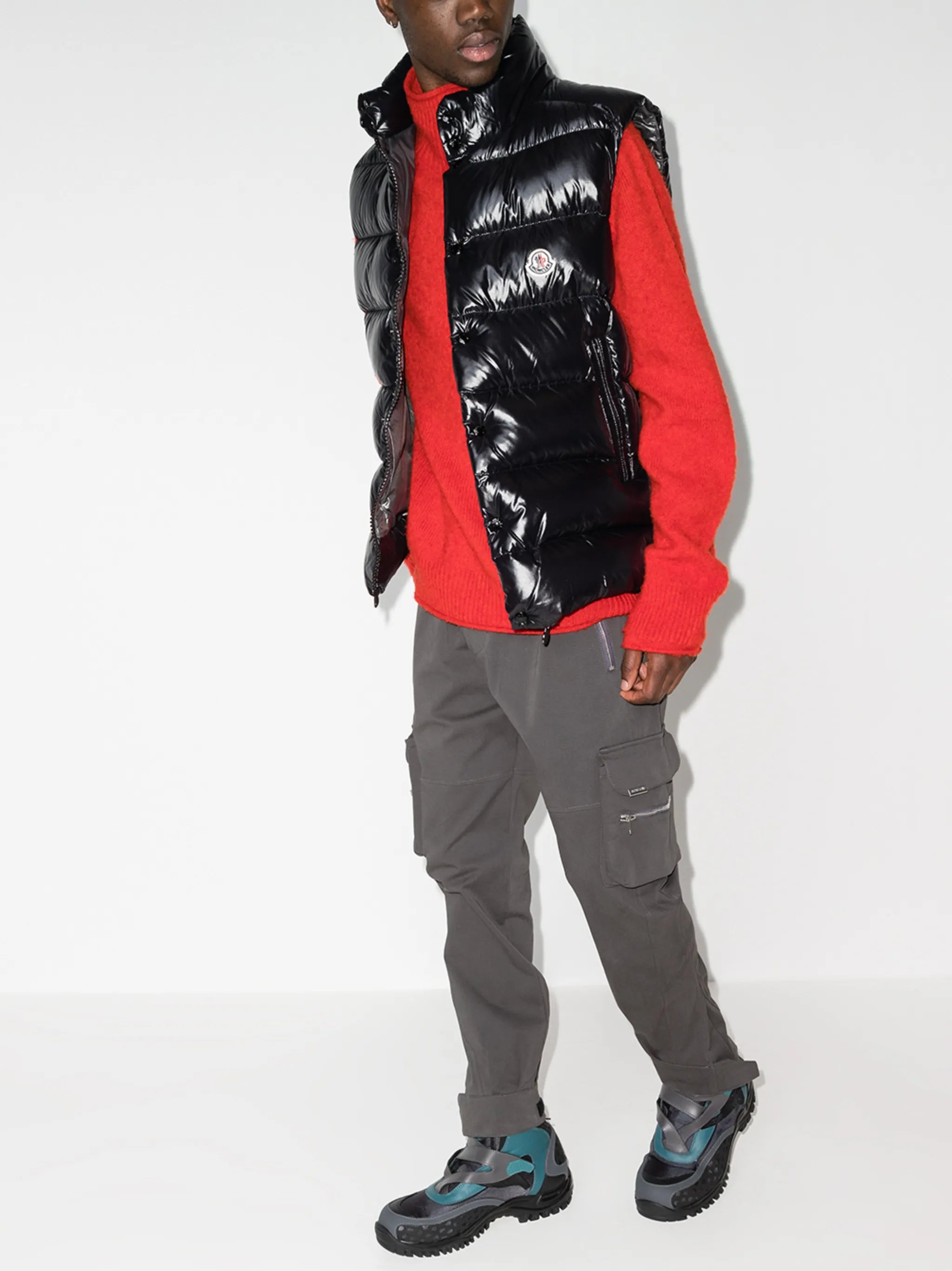Moncler gilet matelassé Tibb à patch logo