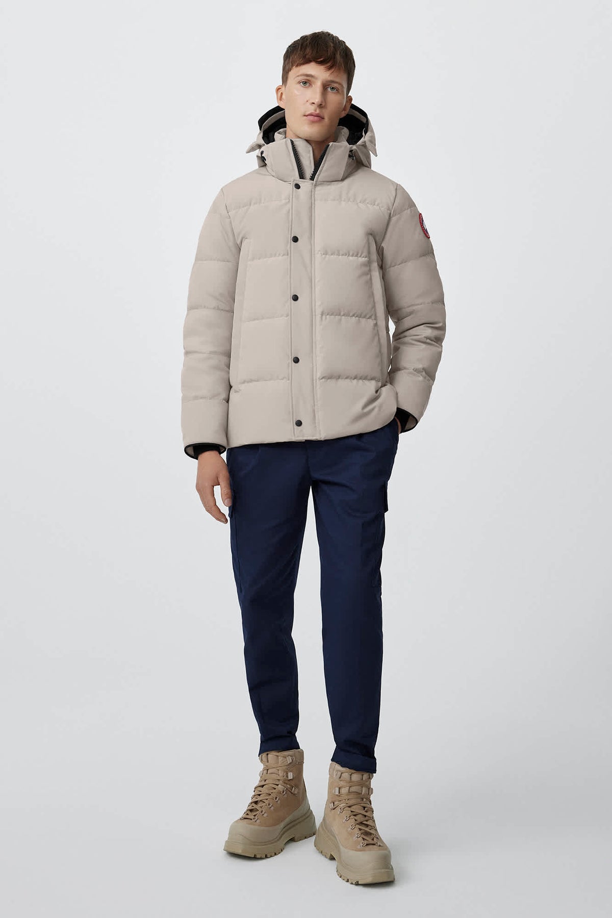 Parka Canada Goose Wyndham Beige Classic Label