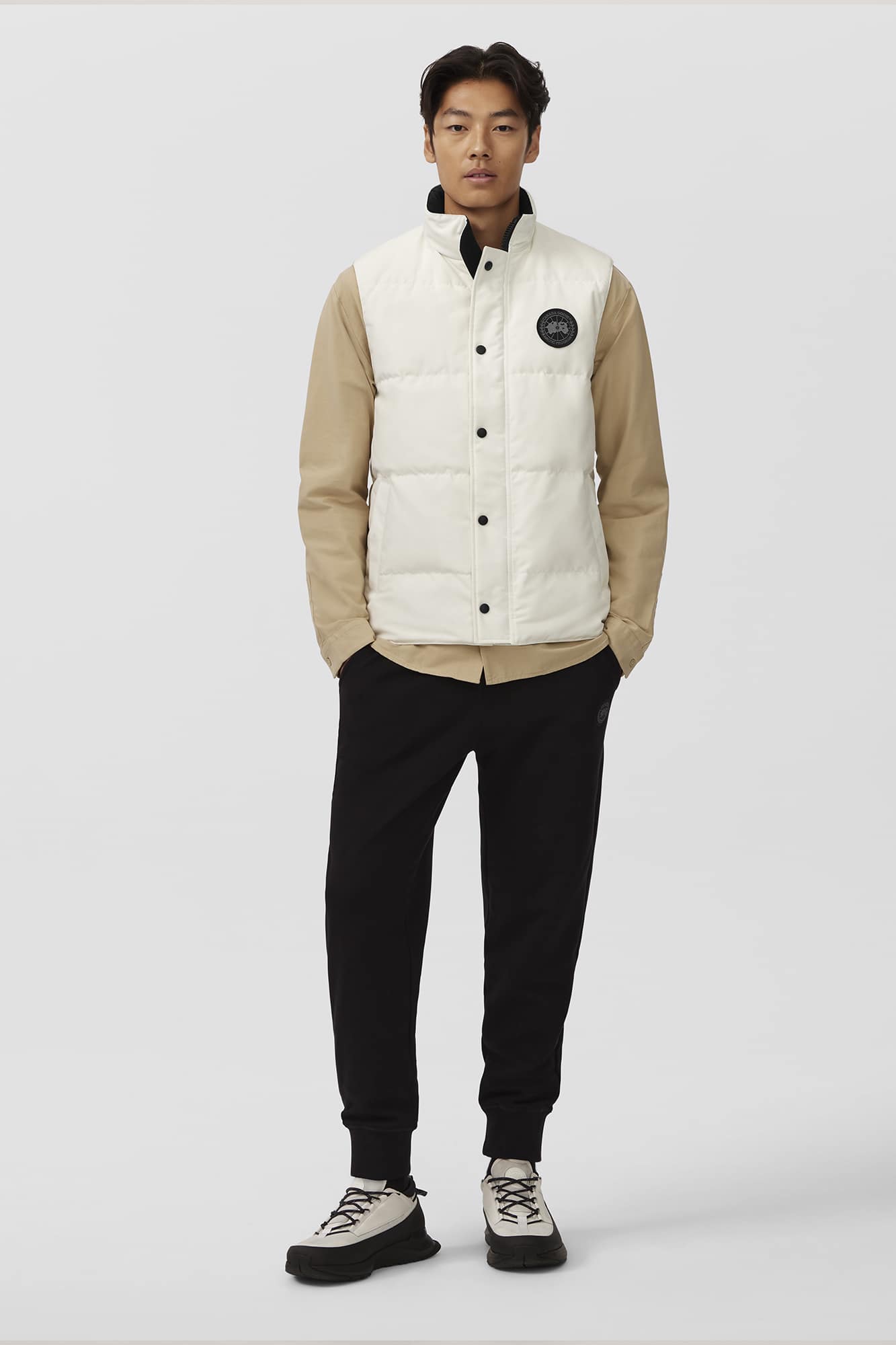 Gilet Garson Canada Goose Blanc Black Label