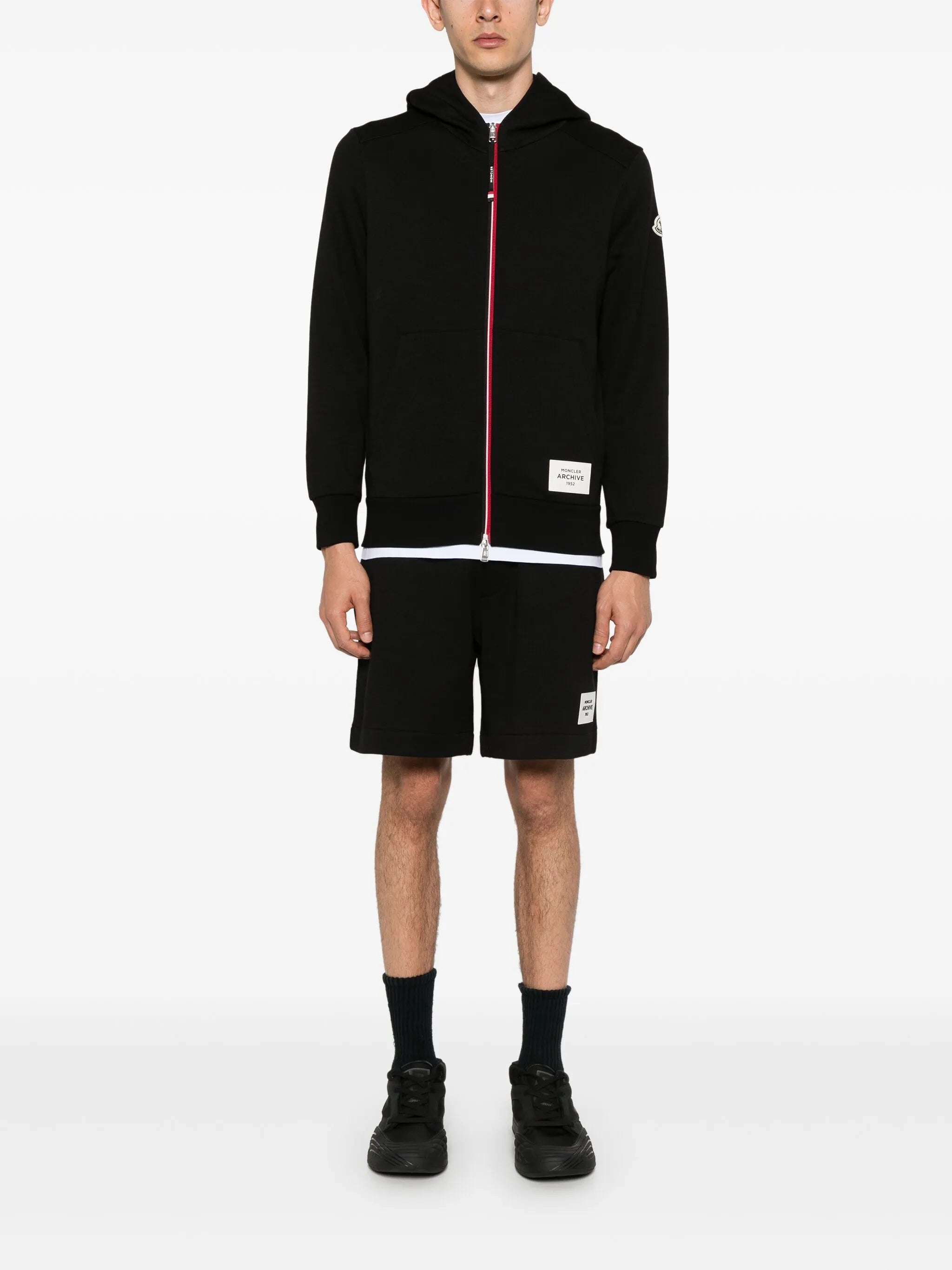 Moncler hoodie zippé à logo appliqué