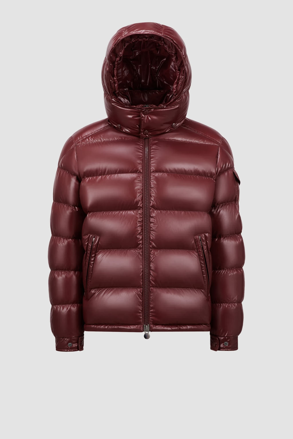 Doudoune courte à capuche Moncler Maya Bordeaux